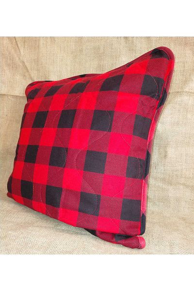 Sodra Cotton Collection Quilted Zippered Throw Pillow Cover Red 45x45cm02000382