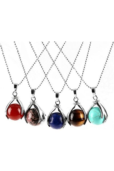 Tesbih Atölyesi Certified Hand Model Real Crystal Quartz Stone Necklace