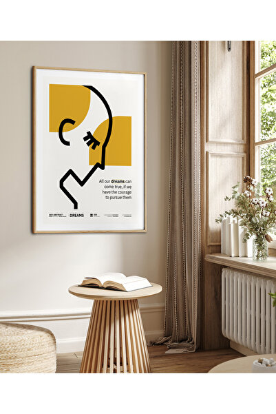 HOMEPACK Tekli Çerçeveli Tablo Modern Art Poster Tablo TK/266