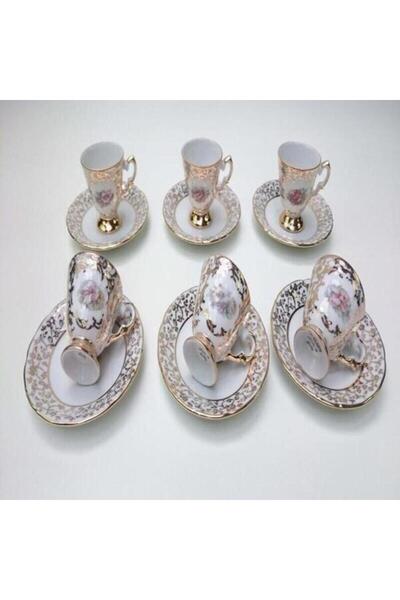 Aless S.CLAİRY KAHVE FİNCAN SETİ ALTIN RENGİ 12 PARÇA