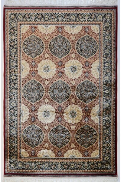 ELEXUS HALI Elexus Halı Ala 3212 Lacivert Bordo Klasik Desen Salon Halısı
