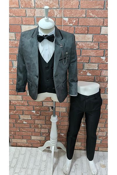HAYTA Suit Vest Shirt Set Velvet 5years-10years