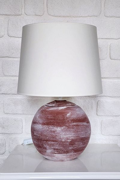 Qdec Vintage ceramic lampshade globe Red