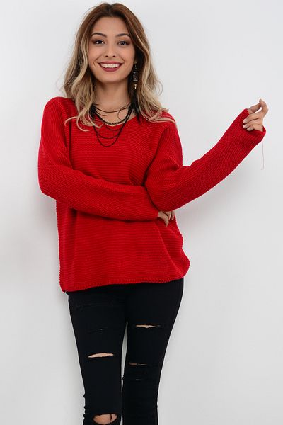 AVORWE V-Neck Reverse Knit Sweater