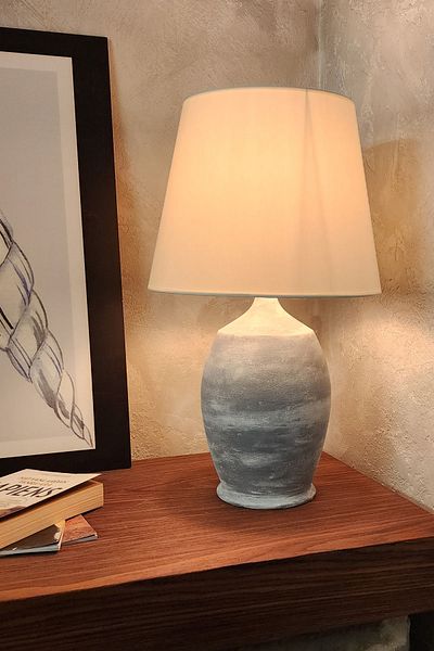 Qdec Vintage Ceramic Lampshade Large Grey-White