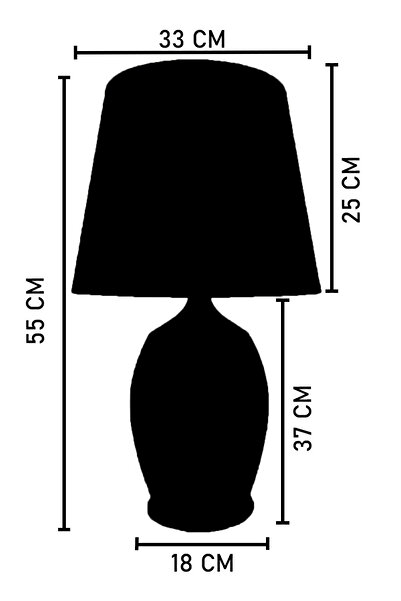 Qdec Vintage Ceramic Lampshade Large Grey-White