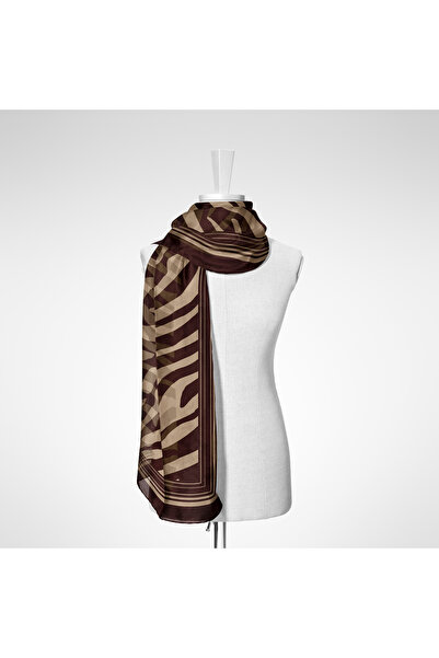 AKİPEK Büyük Zebra Desenli Viskon Şal