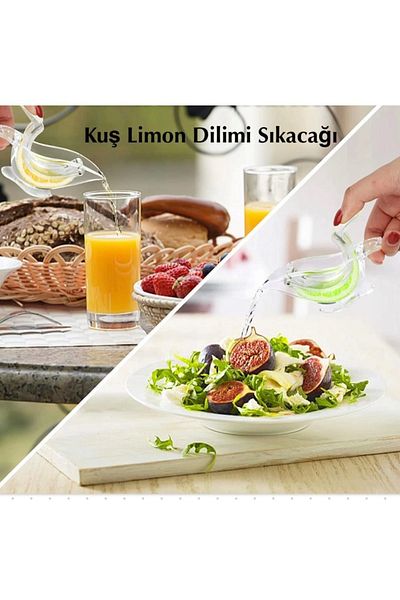Yenigeldi Transparent Acrylic Bird Lemon Slice Juicer Lemon Squeezer For Tea Salad Linden Vs