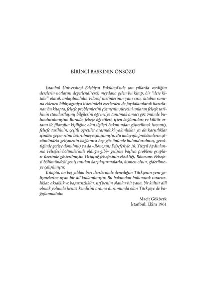 Remzi Kitabevi Felsefe Tarihi