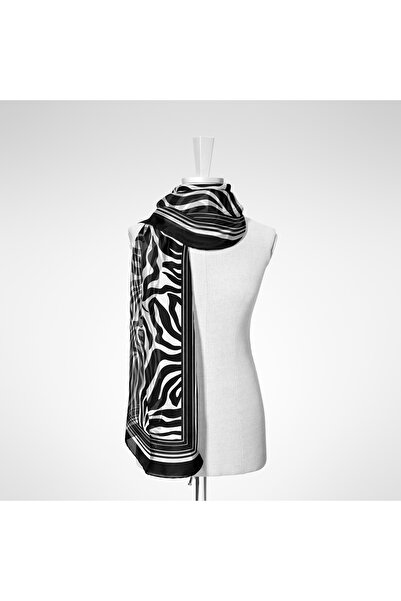 AKİPEK Tropik Zebra Desenli Viskon Şal