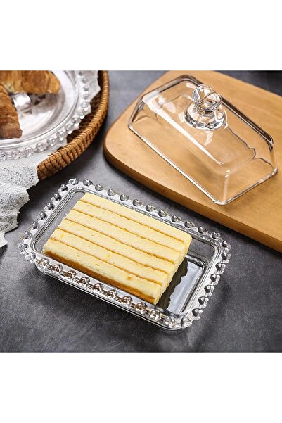 Yenigeldi Pearl Beaded Butter Sugar Bowl Presentation Bowl