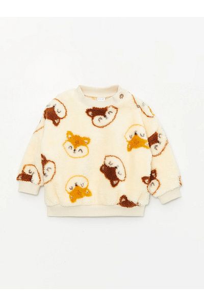 LC Waikiki LCW baby Crew Neck Printed Long Sleeve Baby Boy Sweatshirt and Sweatpants Set of 2
