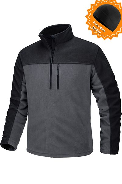 GHASSY CO. Men's Quarter Zip Half Zipper Pocket Fleece