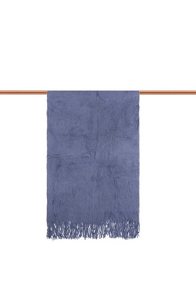 Bursa İpek Indigo Angora Shawl