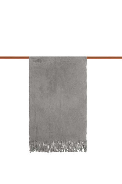 Bursa İpek Anthracite Angora Shawl