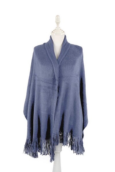 Bursa İpek Indigo Angora Shawl