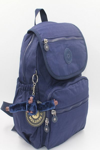 Bevitton Crinkle Waterproof Fabric Unisex Women's Navy Blue Backpack & School Bag