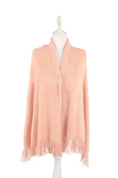 Bursa İpek Salmon Angora Shawl