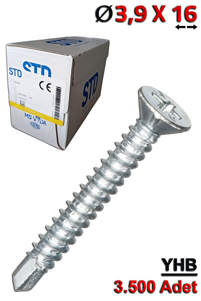 Ahtapot STD YHB Matkap Uçlu Vida 3,9X16 (3.500 Adet)
