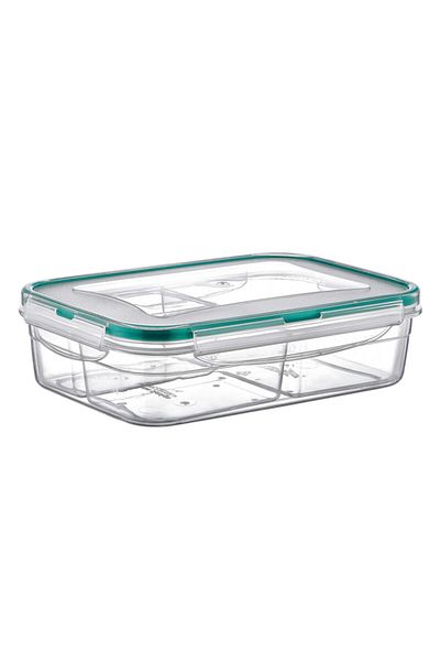 Emofom Fresh Box 4 Compartment Storage Container 1000 ml Airtight Liquid Leak Proof Feeding Container