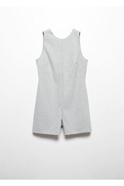 MANGO Woman Düz kesim şort tulum