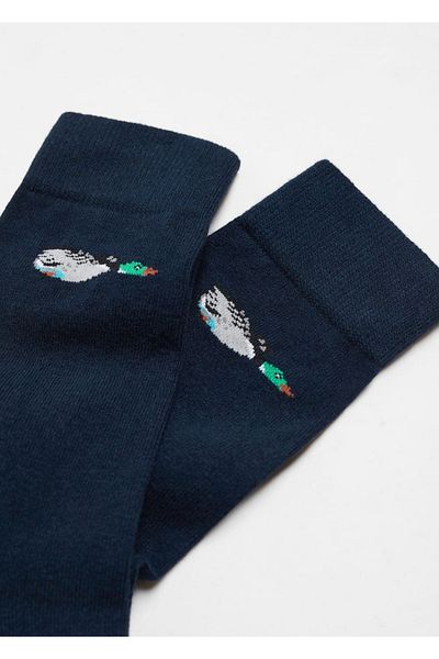 MANGO Man Baumwollsocken mit Entenmotiv
