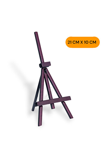Tek-İş Masaüstü Ayarlı Ahşap Görünümlü Plastik Mini Şövale Üç Ayaklı Resim Kitap Tablet Resim Sehbası