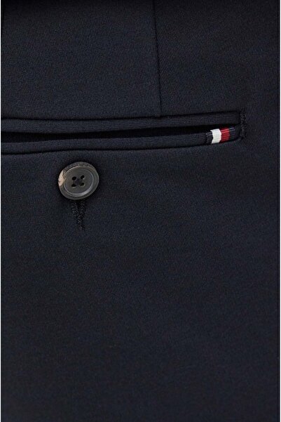 Tommy Hilfiger Erkek Dokuma Kumaş Normal Bel Düz Model Lacivert Pantolon MW0MW33928-DW5