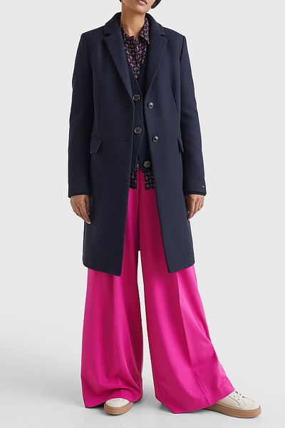 Tommy Hilfiger MODRÝ Kabát pro ženy/dívky
