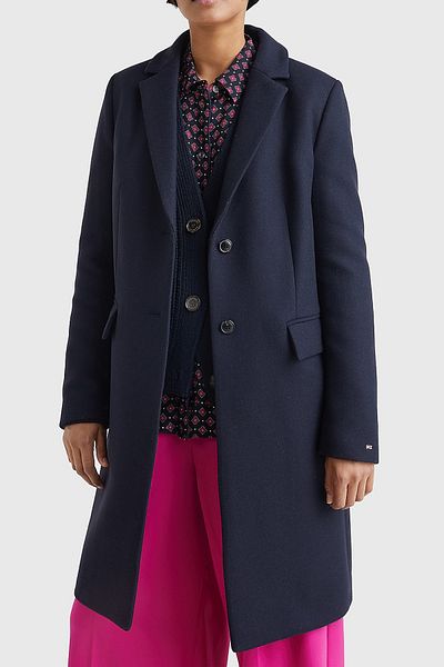Tommy Hilfiger MODRÝ Kabát pro ženy/dívky