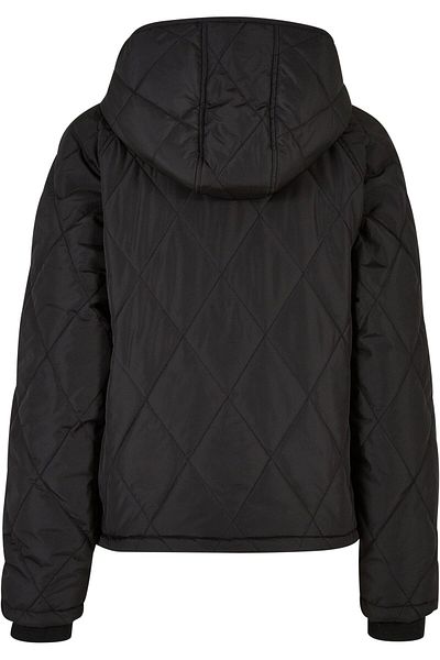 Urban Classics Damen Oversized-Kapuzenjacke mit Rautensteppung
