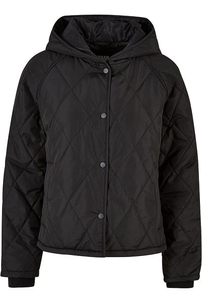Urban Classics Damen Oversized-Kapuzenjacke mit Rautensteppung