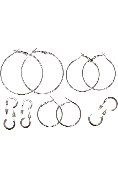Urban Classics Accessoires Basic Creolen im 6er-Pack