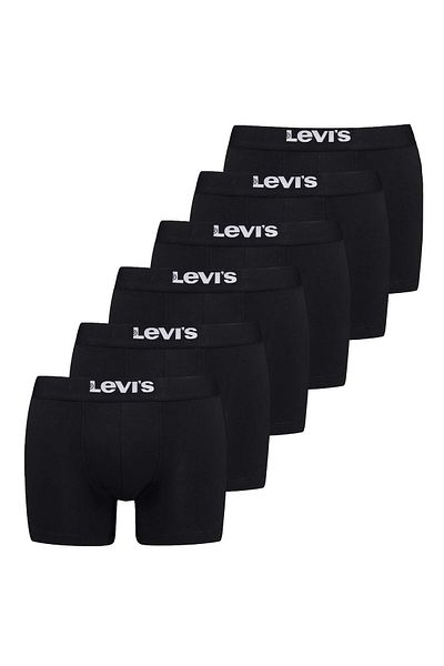 Levi's LEVI'S Herren-Boxershorts – 6er-Pack, solide Basic-Bio-Boxershorts, Baumwolle, flexibel