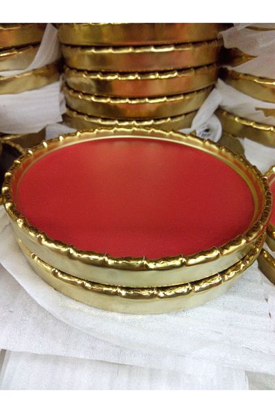 İpek Gold Gilded Edged Cup Plate (6 Pieces)