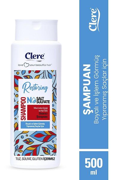 Clere Color Protecting Repair Shampoo with Blue Lotus Flower and Pomegranate Detail