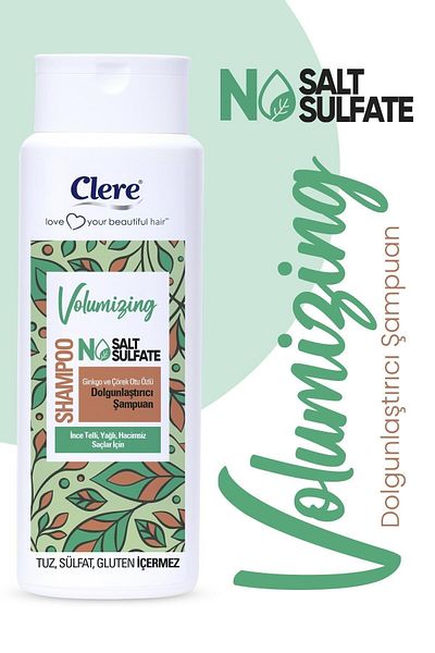 Clere Volumizing Super Shampoo with Ginkgo and Black Cumin Extract 500ml