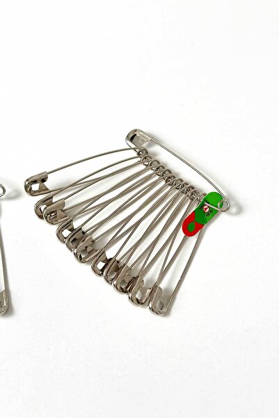 Swallow Büyük Çengelli İğne No: 5-6-7, 6 cm 12li Çengelli İğne, 12 Adet Çelik Çatal İğne, Kancalı Çatal İğne