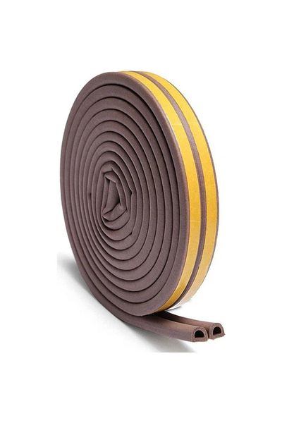 yunuskayatek Door Window Tape Wick Adhesive Cold Insulation Tape 3x2=6 Meters (Brown) Ideal for 1 Door