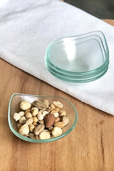 Sunu Damla Natural Cam 4'lü Çerezlik, Sosluk, Reçellik Seti - 9x10 Cm