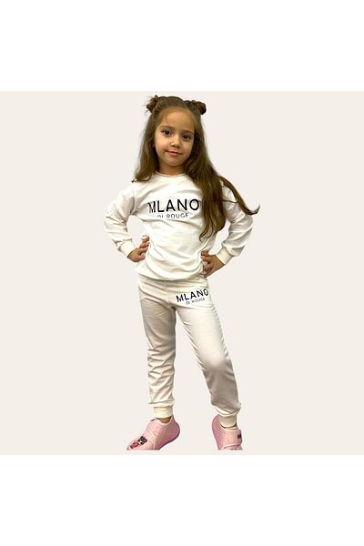 İFBA KİDS Mlano Girl's Sweatshirt and Sweatpants Set - Seasonal 13172