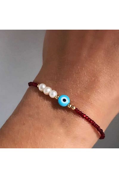 İPAR AKSESUAR Evil Eye Bracelet in Beads