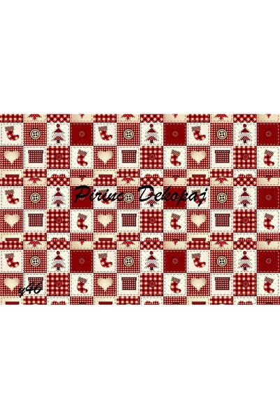 LİNEART ورق ديكوباج نحاسي بنمط عيد الميلاد رقم: عيد الميلاد 45 - 29 × 42 سم