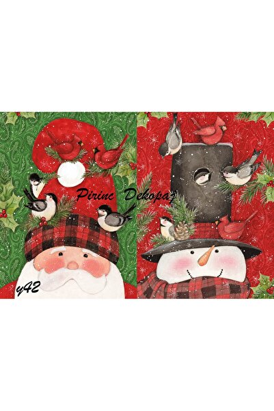 LİNEART ورق ديكوباج نحاسي بنمط عيد الميلاد رقم: عيد الميلاد 42- 29X42 سم