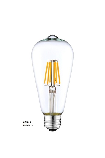 Osaka Light 6w 6500 Kelvin Beyaz Işık E27 Duylu Flamanlı Şeffaf Led Ampül 650...