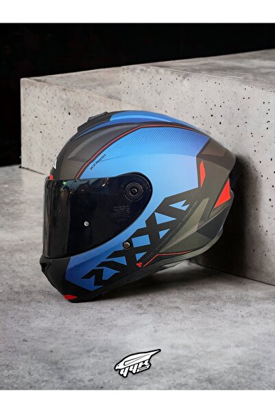 AXXIS Draken Gear. ''2 Vizörlü'' + ''Sticker'' Hediyeli, Mat Motosiklet Kapal...