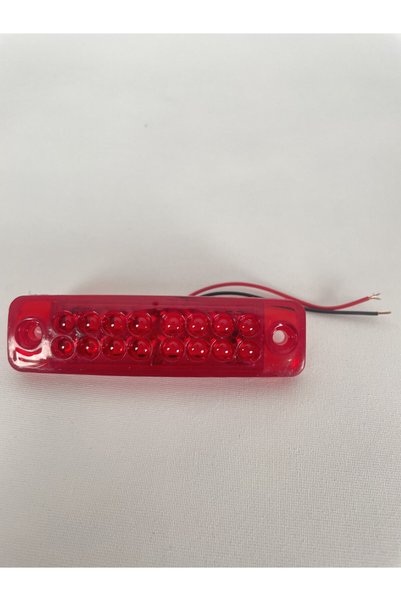AHMET OTOMOTİV 16 LEDLİ MERCEKLİ KIRMIZI LED LAMBA 12V-24V