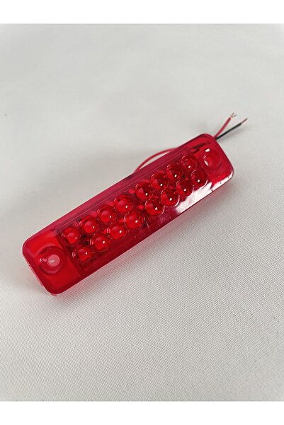 AHMET OTOMOTİV 16 LEDLİ MERCEKLİ KIRMIZI LED LAMBA 12V-24V