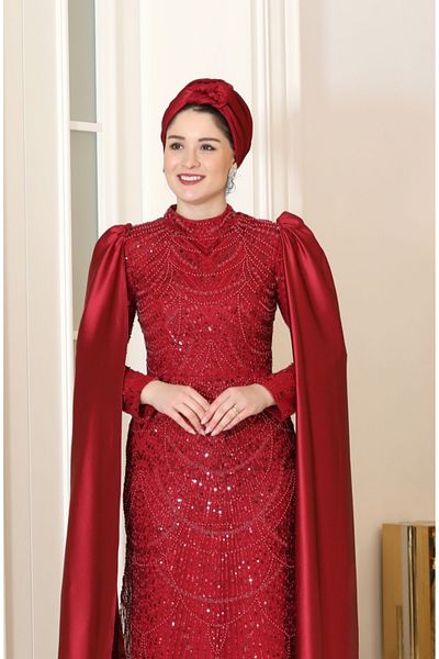 BURAK BARAN FASHION Pearl Evening Dress