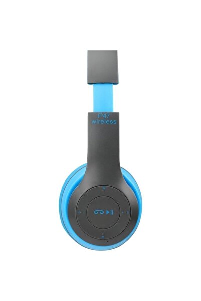 Nikadu P47 Extra Bass Wireless Bluetooth Kulaklık 5.0+edr Fm Radyo Mavi